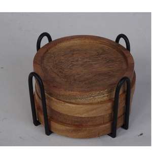 Sous-verre en bois pour boissons Table basse en verre et bureau à manger pour la maison salon et cuisine décoration Unique - Product Image 5