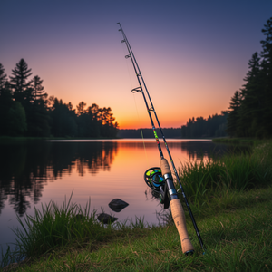 Canne à pêche en fibre de carbone 1,8 m, dureté moyenne, pour la pêche aux leurres en lac - Product Image 3