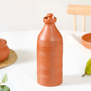 Botella de agua de terracota natural-Botella de arcilla ecológica para agua potable fría a precio barato al por mayor - Product Image 3