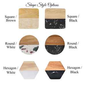 High Quality <b>Epoxy</b> Resin Agate Style Coaster Set, Artistic Marbled Effect Drink Pads for Luxury <b>Table</b> and Home Decor - Product Image 5