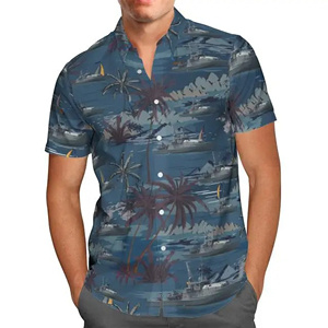 Polo Hawaiano de Poliéster para Hombre, Camisa de Lujo con Impresión 3D Personalizada, Pieza Completa, Venta Al por Mayor - Product Image 1