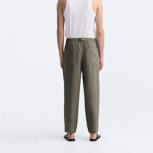 Smart Casual Plus Size Pantalons et pantalons pour hommes personnalisés décontractés Slim couleur unie taille légère pantalons en lin - Product Image 3