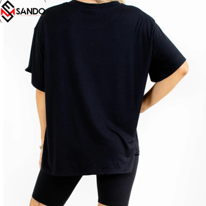 ชุดออกกำลังกายขาสั้นผ้าฝ้ายออร์แกนิค2ชิ้นเสื้อคอกลมแขนสั้นและกางเกงขาสั้นผ้าฝ้ายออร์แกนิกออกแบบโลโก้ได้ตามต้องการสำหรับฤดูร้อน - Product Image 2