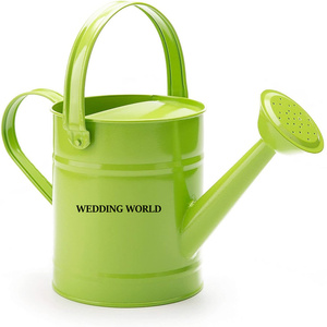 Regadera de metal con recubrimiento en polvo verde, forma redonda, regadera de jardín, regadera clásica, elegante y lujosa. - Product Image 1