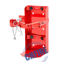 Support pour véhicule lourd, supports et fixations pour extincteur - Acier St12 rouge, compatible avec les extincteurs secs de 10 lb / CO2 de 5 lb