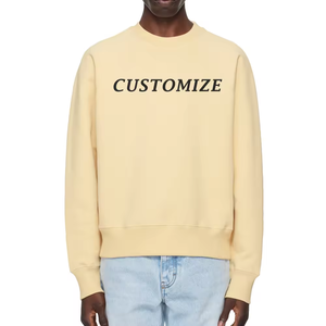 Sudaderas con capucha y sudaderas de algodón 100% para hombre, jersey de gran tamaño de lana gruesa con diseño en relieve 3D, logotipo estampado personalizado - Product Image 2