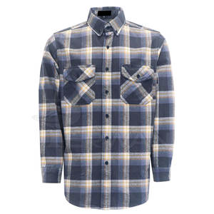 Nueva llegada Camisa de franela de los hombres de diseño personalizado cuello alto algodón venta directa de fábrica individual 6XL personalizado directo al por mayor - Product Image 1