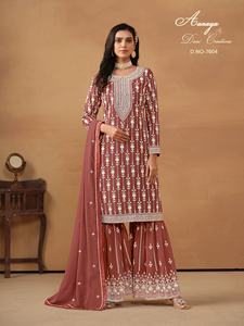 Dernier Designer Faux Georgette Thread Work Sarara Suit Par Fab Zone - Product Image 4