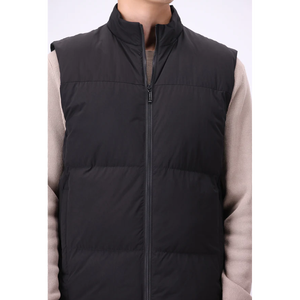 Wholesale Kippo Formal Style Puffer Vest 100% Polyester Paisley Pattern V-Neck Collar Zipper Closure Winter Outerwear - Product Image 2