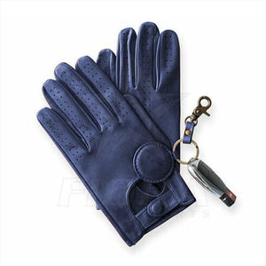 Gants de conduite en cuir à doigts entiers Gants de conduite automobile en cuir véritable de style classique pour hommes En stock - Product Image 4