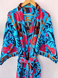 Peignoir Kimono en pur coton pour dames de fournisseur et fabricant indiens prix d'usine en gros - Product Image 5