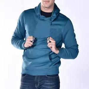 Nueva llegada su propio logotipo personalizado hombres sudaderas con capucha pulóver liso teñido sólido diseño Simple ropa Casual uso al aire libre hombres sudaderas con capucha 2025 - Product Image 1