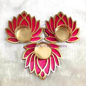 ที่วางดอกบัวทำด้วยมือแบบดั้งเดิมที่วางชาอะคริลิกสำหรับวางตรงกลางโต๊ะเทศกาลอินเดีย - Product Image 3