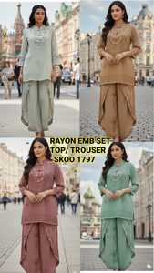 ชุด2ชิ้นผ้าเรยอนปักลายแนววินเทจของผู้หญิงผ้ากำมะหยี่ระบายอากาศได้ดีเป็นมิตรกับสิ่งแวดล้อม Trendy2025ใหม่ - Product Image 6