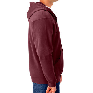 Sudadera con capucha y cremallera de manga larga para hombre, diseño de otoño, fabricada en Pakistán, precio bajo, para gimnasio, personalizable, 6XL, teñido liso, efecto abullonado - Product Image 2