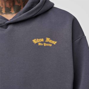 Sudaderas con capucha de peso pesado personalizadas, ropa de calle en blanco de gran tamaño, jersey de talla grande para hombre, sudaderas con estampado de hojaldre al por mayor, sudaderas con capucha para hombre - Product Image 5