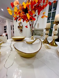 Juego moderno de 3 cuencos con 1 bandeja para servir, uso para el hogar, jardín, habitación, habitación de invitados, restaurante y bar, etc. - Product Image 3