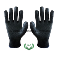 Guantes de seguridad de Palma de goma, antiabrasión, color negro, calidad de exportación, fabricados en Indonesia