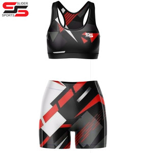 Sujetador deportivo Pantalones cortos de yoga 2 piezas Conjuntos de fitness Secado rápido Transpirable Gimnasio Ropa deportiva Conjunto de mujer - Product Image 4