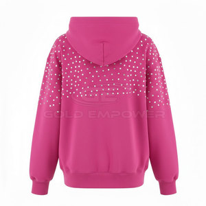 Sudadera con Capucha de Punto 100% Algodón, Moderna y Elegante, con Pedrería, para Uso Diario Informal, con un Diseño Llamativo - Product Image 2