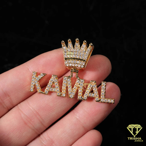 จี้ห้อยคอรูปมงกุฎขนาดเล็กออกแบบได้เองพร้อม VVS ห้องปฏิบัติการปลูกเพชรใน925เงินแท้เครื่องประดับฮิปฮอปเฉพาะบุคคล - Product Image 6