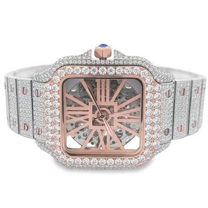Montre de luxe personnalisée, décontractée, hip-hop, sportive, entièrement sertie de diamants, mécanique automatique, sertie de diamants, pour homme - Product Image 1