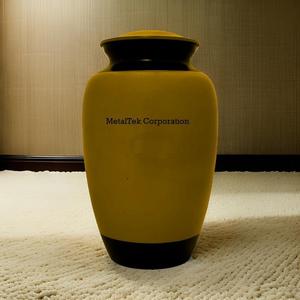 โกศโลหะสองสีเขียวมะกอกดำสำหรับงานศพสำหรับผู้ใหญ่โกศเก็บขี้เถ้าอนุสรณ์แบบคลาสสิก - Product Image 5