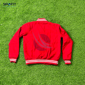 Veste universitaire en toile de haute qualité pour l'école vestes Letterman personnalisées pour hommes support avant brodé à impression personnalisée - Product Image 2