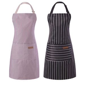 Delantal de cocina grueso de doble capa de alta calidad, camiseta Unisex con delantal para barista y restaurante, delantales de algodón al por mayor - Product Image 3