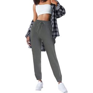 Pantalones Deportivos de Cintura Elástica para Mujer, Cómodos, con Bolsillos, para Correr, Casuales, de Otoño y Primavera, de Tela Suave y Lisa - Product Image 3
