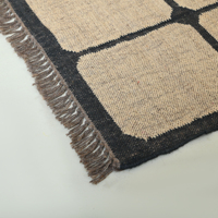 Tapis tressé en jute et laine 100% naturelle, style bohème fait main, pour la décoration de la maison, bureaux, chambre d'enfant, salon - Vente en gros