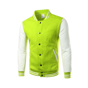 Nueva ropa de calle estilo de moda Chenille bordado Letterman invierno rompevientos Varsity chaqueta de cuero para hombres - Product Image 2