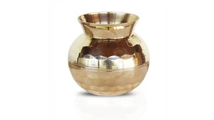 อุปกรณ์ดื่มทางศาสนาของชาวฮินดูทำจากทองเหลืองหรูหราทำจากทองเหลือง Pooja Kalash - Product Image 5