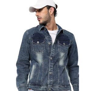 Vestes en denim décontractées de style vintage pour hommes Veste d'hiver en coton de haute qualité entièrement couverte et stylée pour hommes - Product Image 1