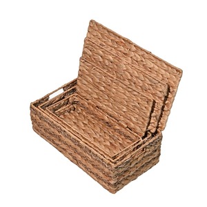Juego de 3 Cajas de Jacinto de Agua Tejidas a Mano, Caja de Almacenamiento Hecha a Mano, Ecológica, Decoración Natural para el Hogar, Venta al por Mayor desde Vietnam - Product Image 2