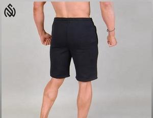 Summer 2025 New Solid Color Custom Joggers Fleece Casual Sports Drawstring Street Wear <b>Short</b> Fleece <b>Shorts</b> <b>Men</b> - Product Image 4