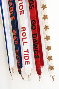 สายกระเป๋าถือผู้หญิงแบบเบา ทำจากโพลีเอสเตอร์ ประดับด้วยลูกปัดแก้ว ทนทาน พร้อมงานปักครอสติช - Product Image 3