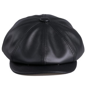 2025 nouveau Style hommes gavroche casquette plate 100% qualité supérieure en cuir de vachette véritable 8 panneaux Gatsby Ivy Golf Cabbie chapeau décontracté - Product Image 5