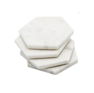 ที่รองแก้วหินอ่อนรูปทรงหกเหลี่ยมใช้สำหรับงานเลี้ยงงานแต่งงานบาร์ร้านอาหาร - Product Image 1