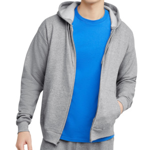 Sudaderas con Capucha Unisex de 400 Gsm con Logotipo Personalizado OEM, Sudaderas de 350 Gsm con Logotipo Bordado, Cierre de Cremallera, Felpa, Poliéster/Algodón - Product Image 1