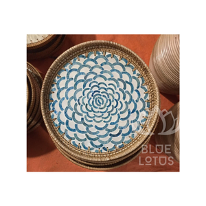 Top recherche plateau de service décor à la maison cadeaux uniques meilleur prix nacre incrusté bambou rotin plateau parfait bambou rotin - Product Image 1