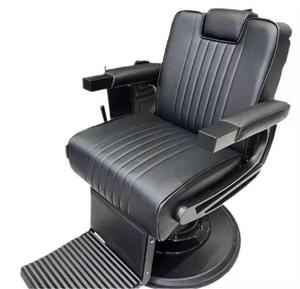 Black Hydraulic Barber Chair <b>Adjustable</b> Salon Styling Chair Leather Upholstered Hairdresser Seat with <b>Footrest</b> - Product Image 2