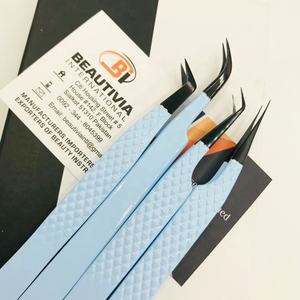 Professional Sustainable Stainless Steel <b>Eyelash</b> Extensions Tweezers Pointed Baby Blue Black <b>Applicators</b> - Product Image 6