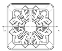 Macetas de vivero de plástico cuadradas MCF de 20x20x25,5 cm de capacidad de 7 litros con fondo de rejilla y patas elevadas para cultivo de bayas