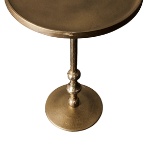 Table d'appoint ronde en aluminium de luxe avec finition en laiton antique Table d'appoint de canapé pour l'intérieur - Product Image 2