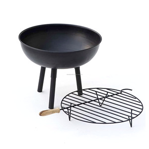 Round Shape Cast Iron Grill <b>Fire</b> <b>Pit</b> Traditional <b>Fire</b> <b>Pit</b> Solid Base Outdoor Heating Fun Camp Site Custom Price - Product Image 4