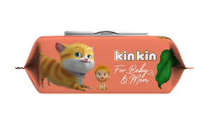 Lingettes humides pour bébé KINKIN non tissées, antibactériennes, avec protection contre l'humidité et les UV, extrait d'avoine, 80 pièces pour bébés et mamans - Product Image 2