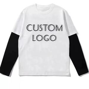 T-shirt deux pièces double couche pour hommes Streetwear Acid Wash T-shirts pour hommes Drop Shoulder Oversized T-shirts pour hommes - Product Image 6