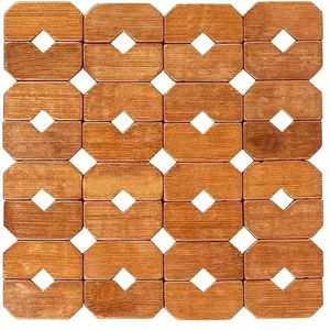 "Posavasos de madera hechos a mano, juego redondo Premium, Juego de 4 elegantes posavasos de madera, posavasos duraderos, elegantes posavasos para bebidas" - Product Image 1