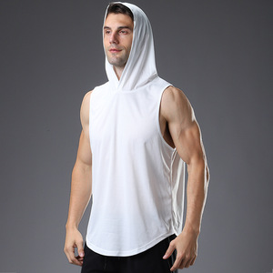 100% Cotton Sleeveless Sports Vest for <b>Men</b> Custom Logo <b>Gym</b> Hoodie in Casual Style for Workout <b>Men's</b> Fitness <b>Tank</b> <b>Tops</b> - Product Image 1